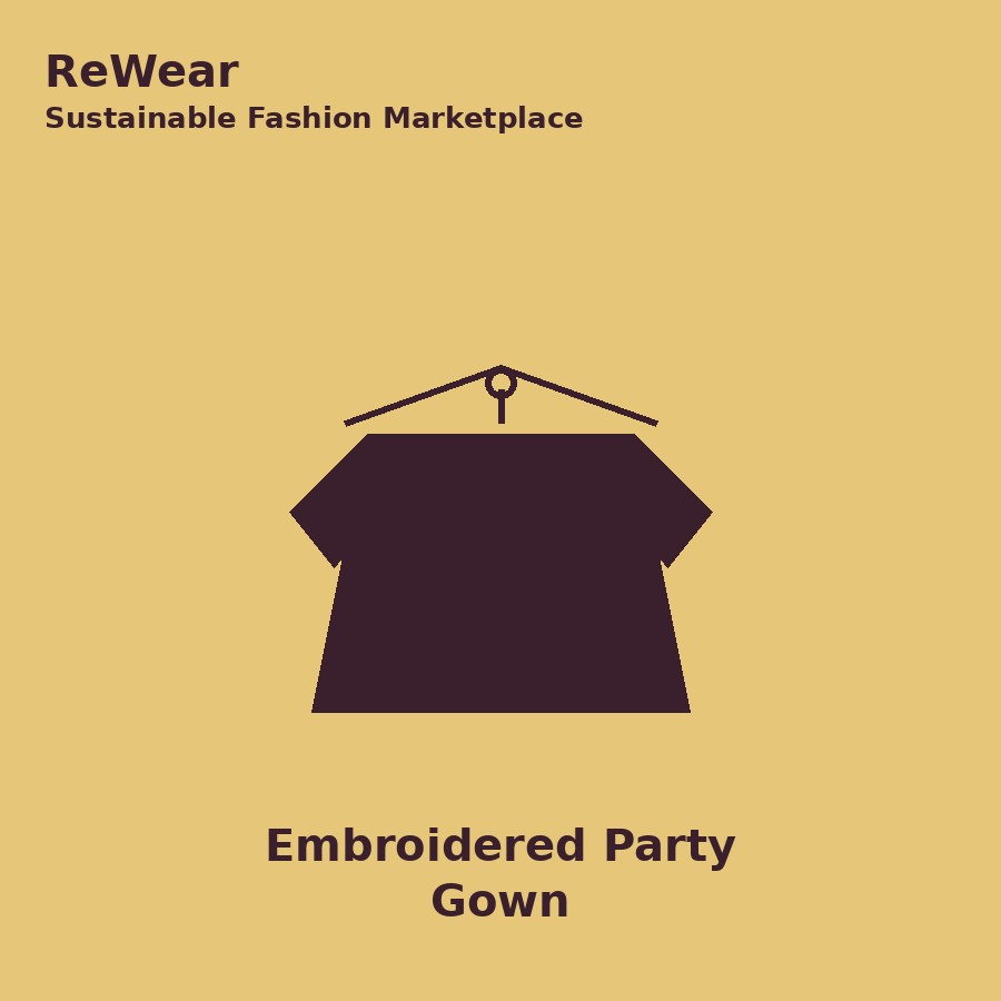 Embroidered Party Gown